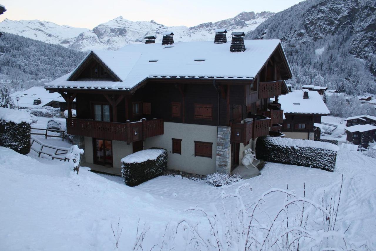 Appartement Chaleureux Les Houches 29 M² Piscine Partagee Exterior photo