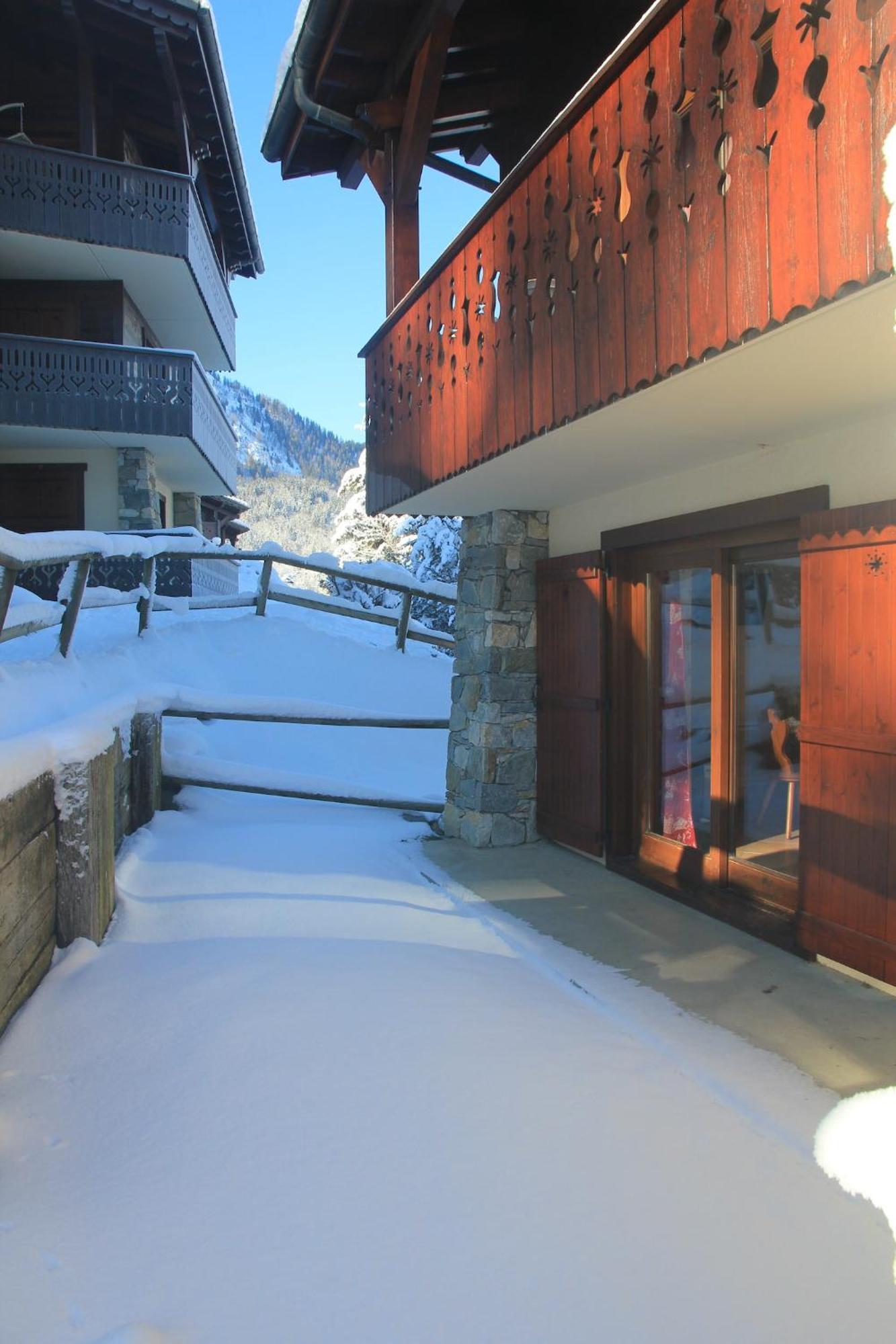 Appartement Chaleureux Les Houches 29 M² Piscine Partagee Exterior photo